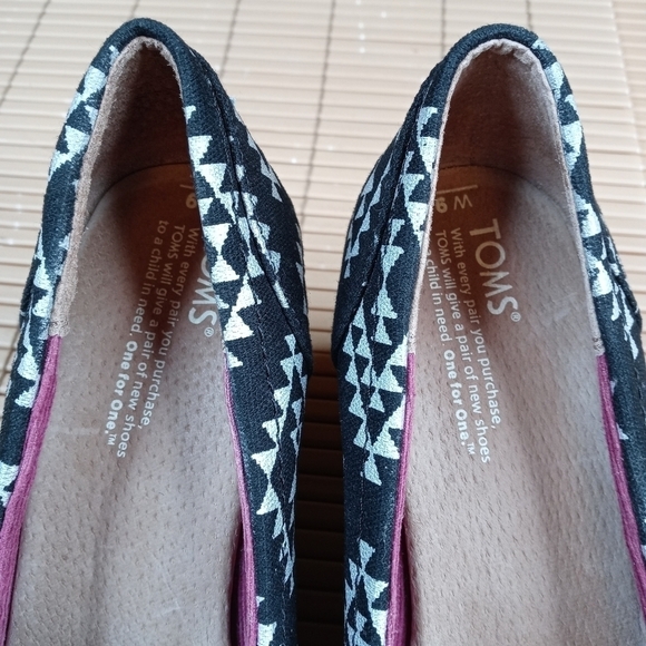 Toms women's cork wedge 3" heel open toe fabric sa - Picture 4 of 10